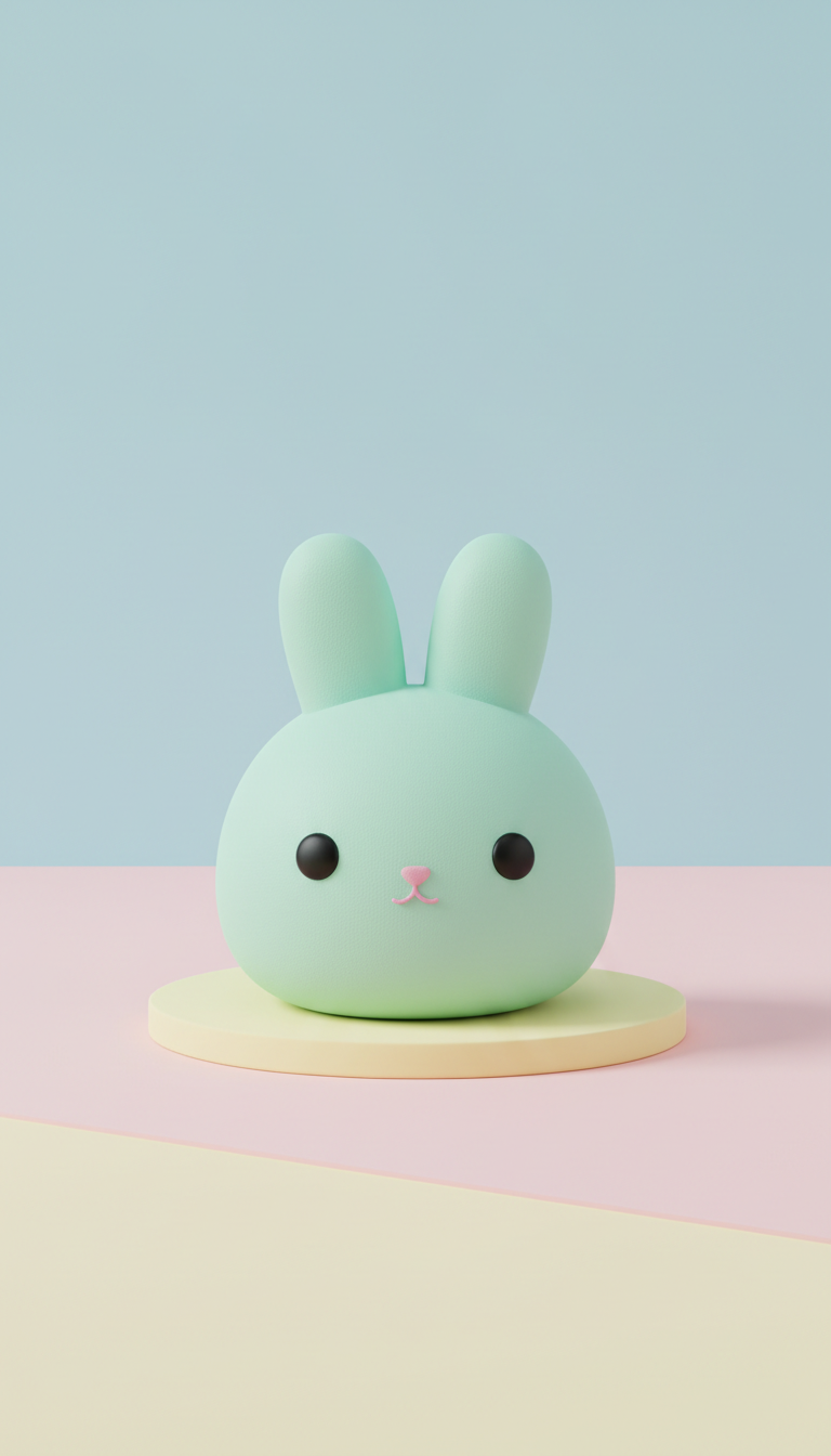 Mint Foam Bunny Silky Touch