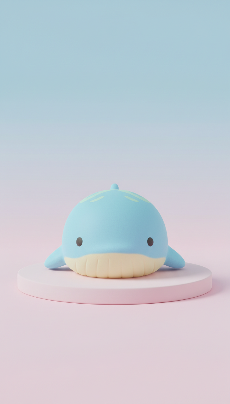 Sky Blue Whale Jumbo Squish